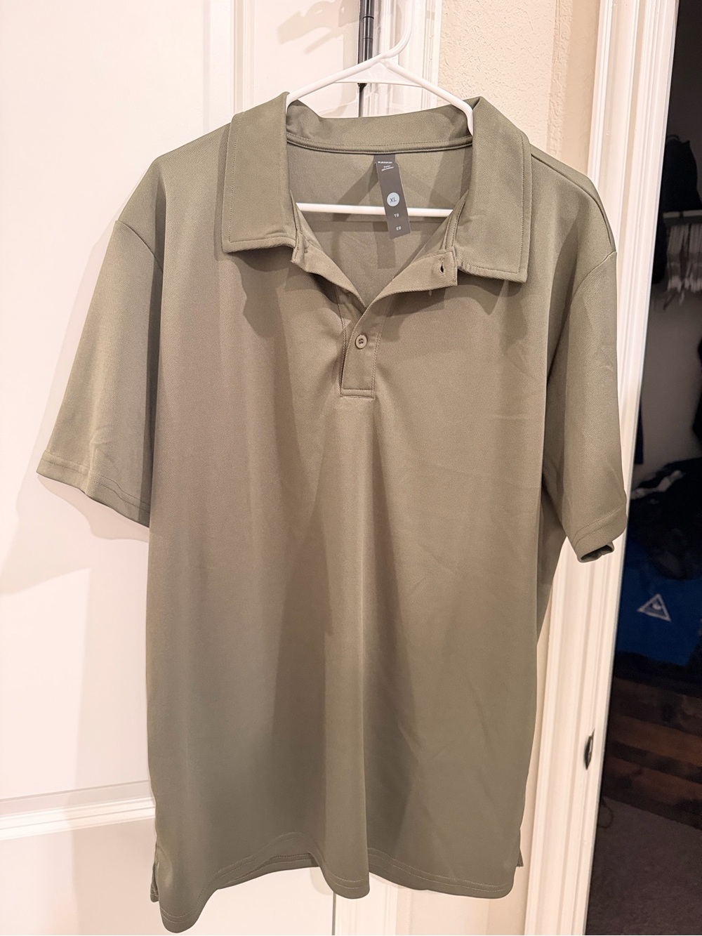 Men's Short-Sleeve Polo in Olive Green